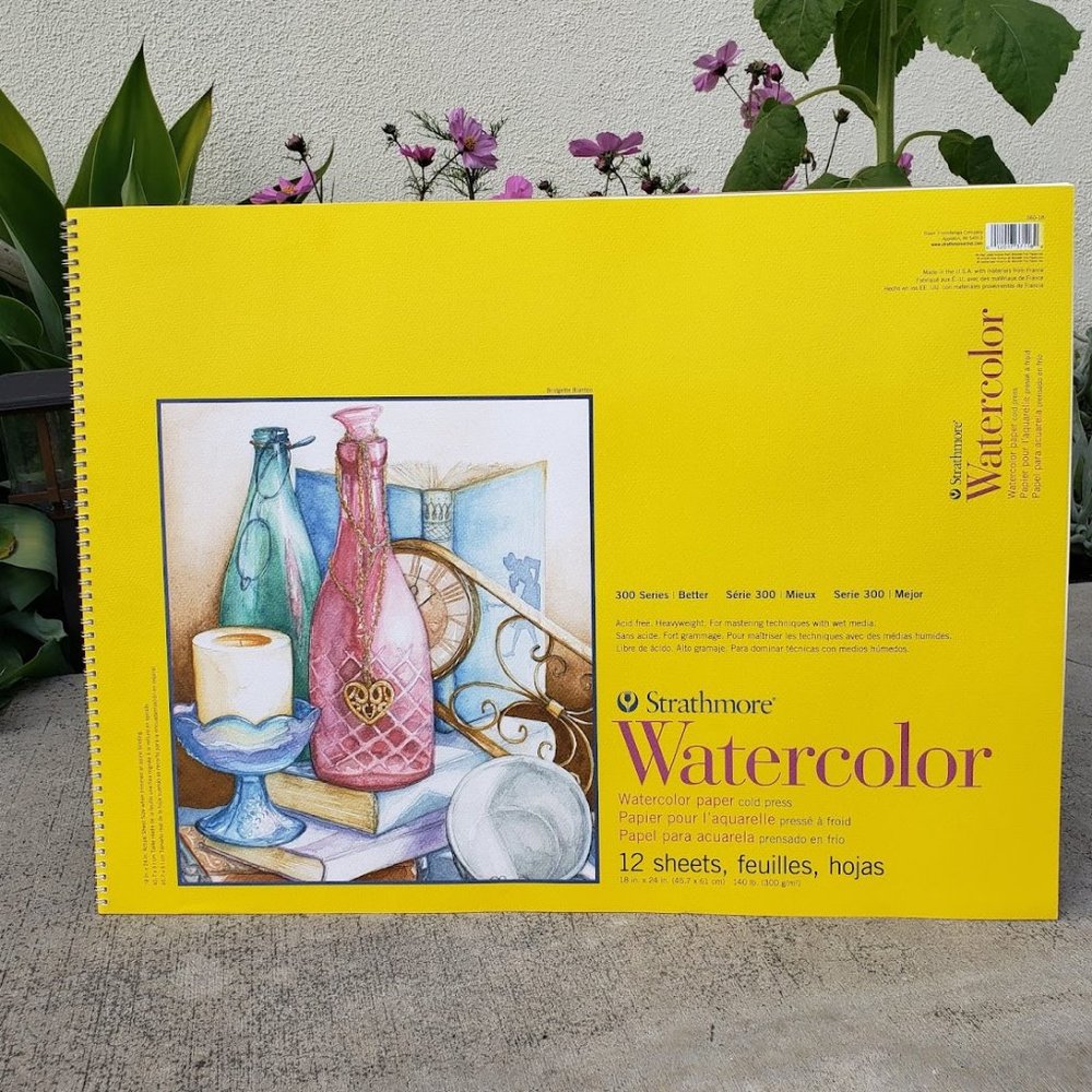NEW Strathmore LARGE 300 Series Watercolor Pad Cold Press 18"x24" 12 Sheets art